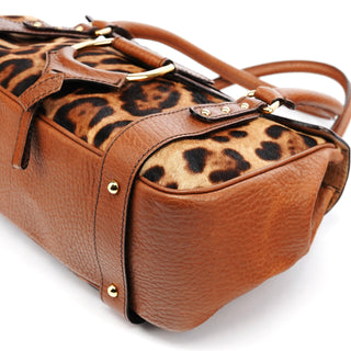 Dolce & Gabbana Leopard Calfhair Tote Bag