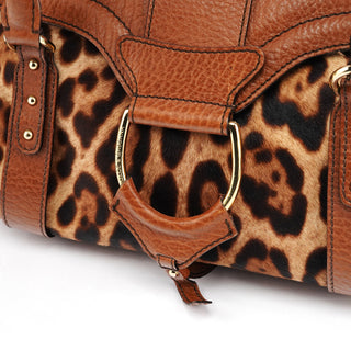 Dolce & Gabbana Leopard Calfhair Tote Bag