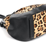 Dolce & Gabbana Leopard Print Canvas Leather Tote Bag