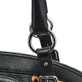Dolce & Gabbana Leopard Print Canvas Leather Tote Bag
