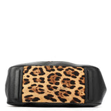 Dolce & Gabbana Leopard Print Canvas Leather Tote Bag