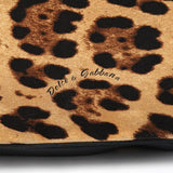 Dolce & Gabbana Leopard Print Canvas Leather Tote Bag