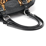 Dolce & Gabbana Leopard Print Canvas Leather Tote Bag