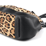 Dolce & Gabbana Leopard Print Canvas Leather Tote Bag