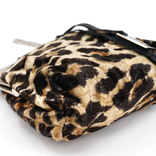 Dolce & Gabbana Leopard Velvet Mini Clutch Shoulder Bag