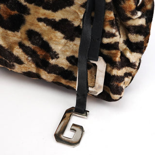 Dolce & Gabbana Leopard Velvet Mini Clutch Shoulder Bag