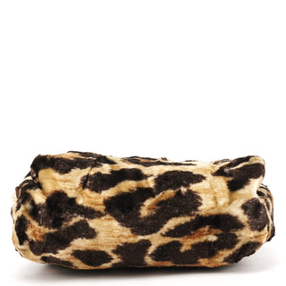 Dolce & Gabbana Leopard Velvet Mini Clutch Shoulder Bag