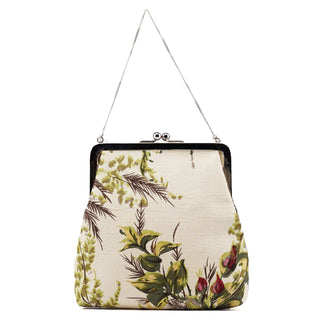 Dolce & Gabbana Linen Floral Clutch Handbag