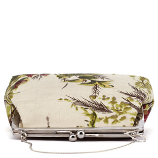 Dolce & Gabbana Linen Floral Clutch Handbag