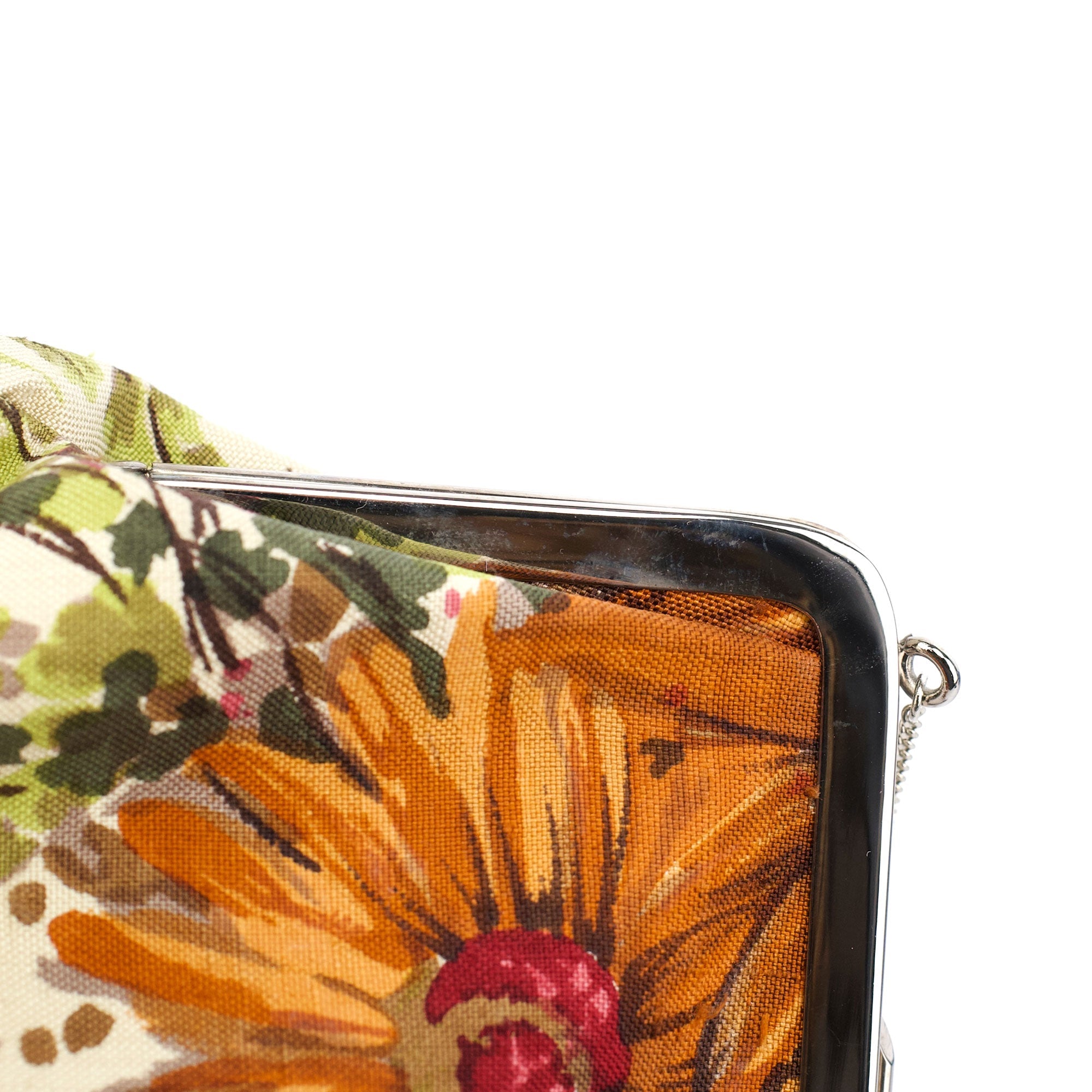 Dolce & Gabbana Sac à main pochette en lin à fleurs