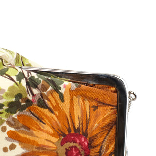 Dolce & Gabbana Linen Floral Clutch Handbag