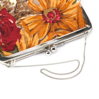 Dolce & Gabbana Linen Floral Clutch Handbag