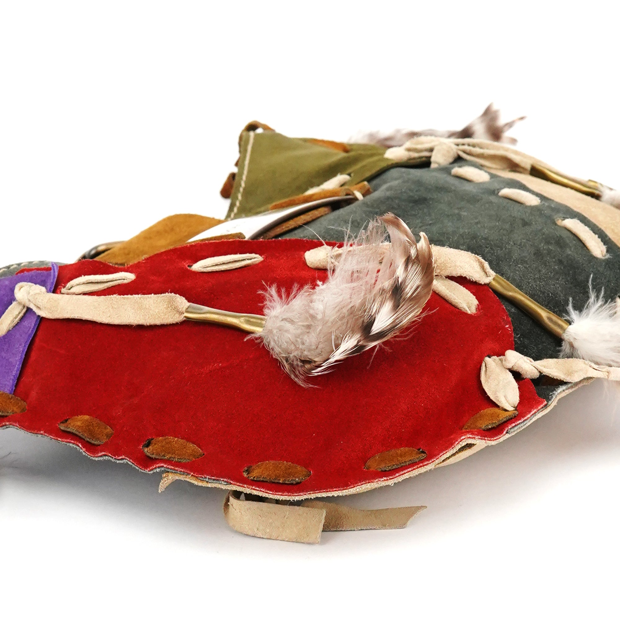 Dolce & Gabbana Multicolour Suede Feather Shoulder Bag