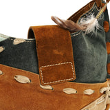 Dolce & Gabbana Multicolour Suede Feather Shoulder Bag