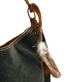 Dolce & Gabbana Multicolour Suede Feather Shoulder Bag