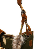 Dolce & Gabbana Multicolour Suede Feather Shoulder Bag