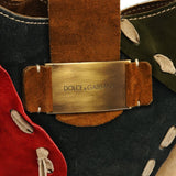 Dolce & Gabbana Multicolour Suede Feather Shoulder Bag