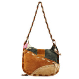 Dolce & Gabbana Multicolour Suede Feather Shoulder Bag