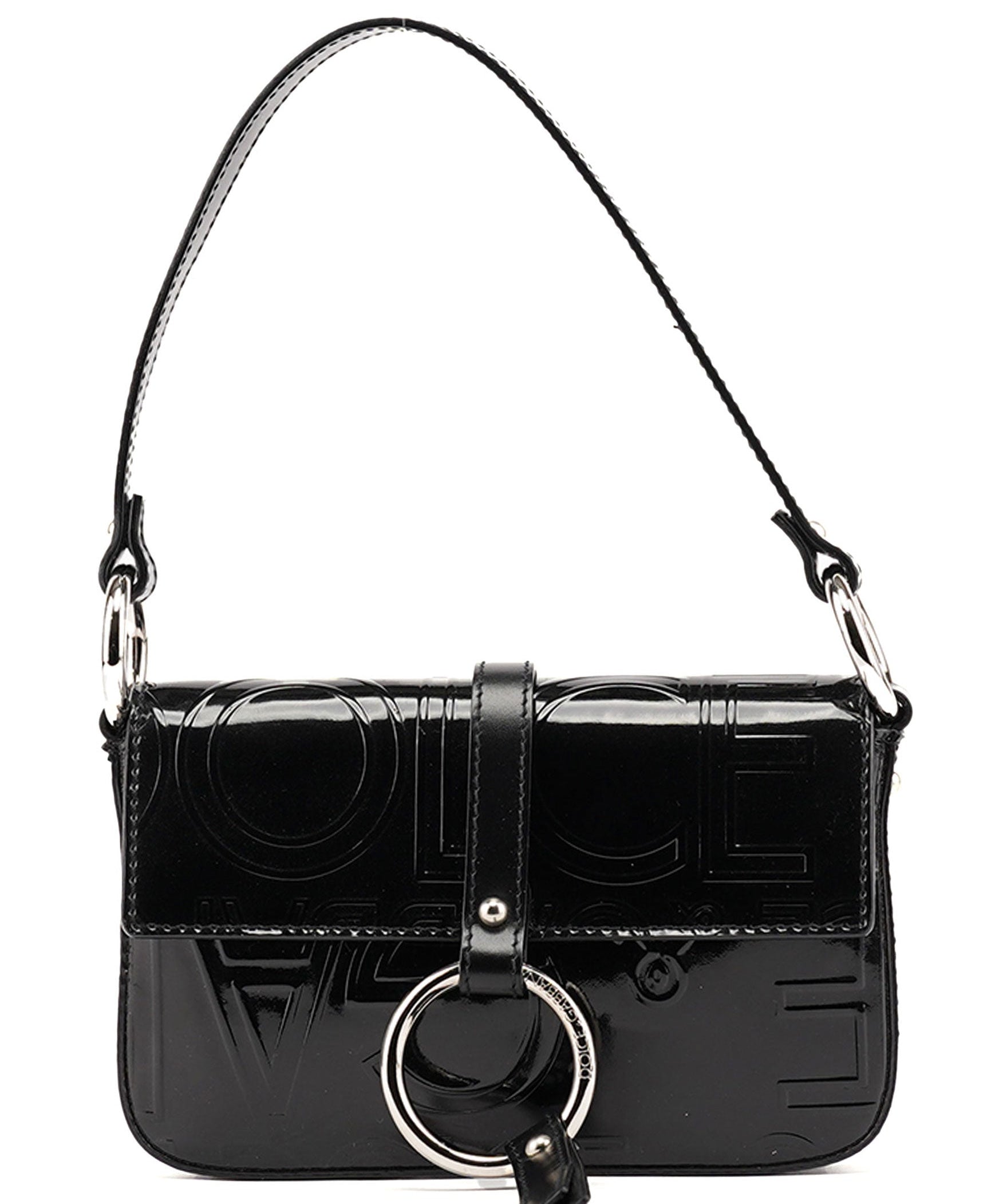 Dolce & Gabbana Mini sac hobo en cuir verni embossé