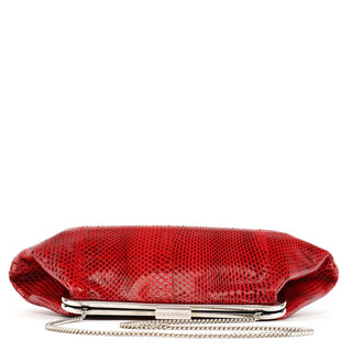 Dolce & Gabbana Red Python Chain Clutch Bag