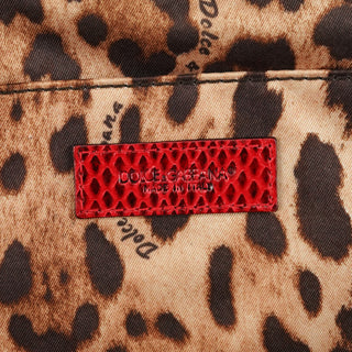 Dolce & Gabbana Red Python Chain Clutch Bag