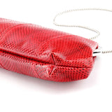 Dolce & Gabbana Red Python Chain Clutch Bag