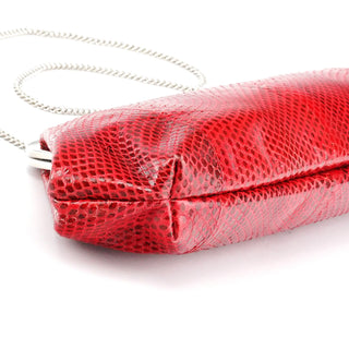 Dolce & Gabbana Red Python Chain Clutch Bag