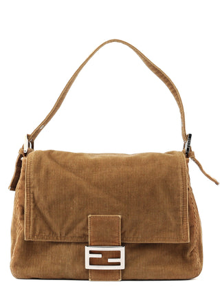 Fendi Beige Corduroy Mamma Bag