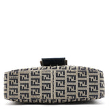 Fendi Beige Navy FF Zucchino Baguette Shoulder Bag