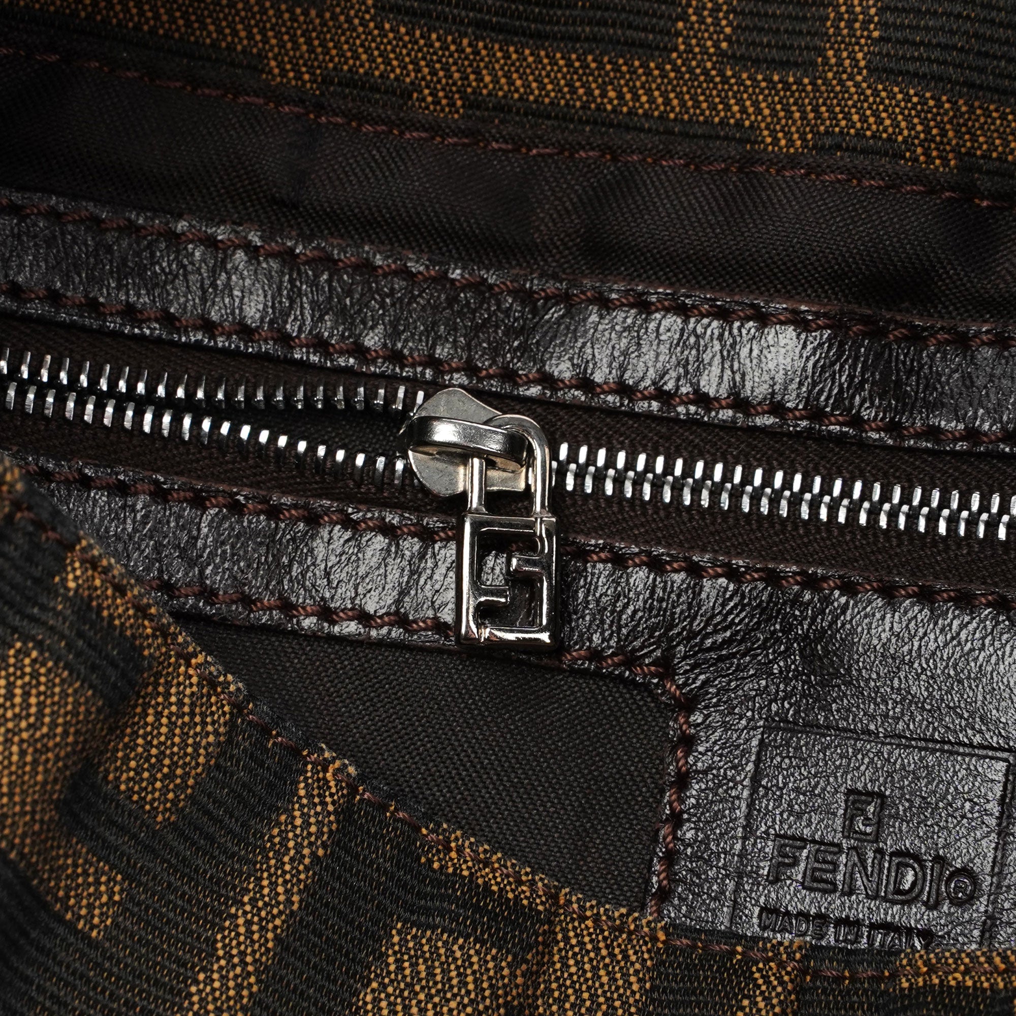 Fendi Brown FF Zucca Mamma Bag