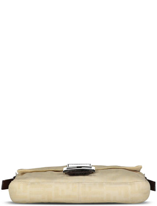 Fendi Ivory Zucca Canvas Monogram Baguette