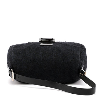 Fendi Navy Virgin Wool Mamma Bag