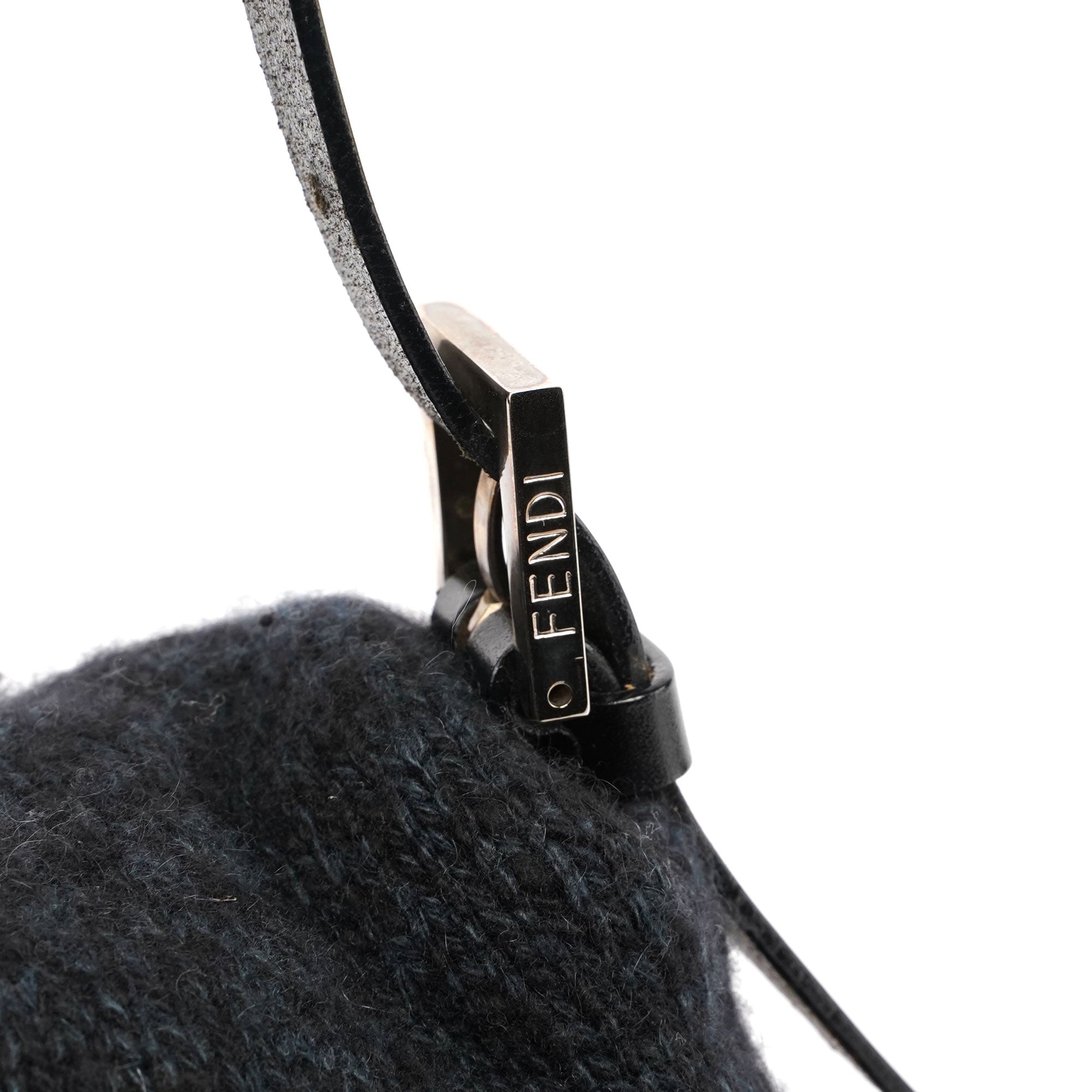 Fendi Sac Mamma en laine vierge bleu marine