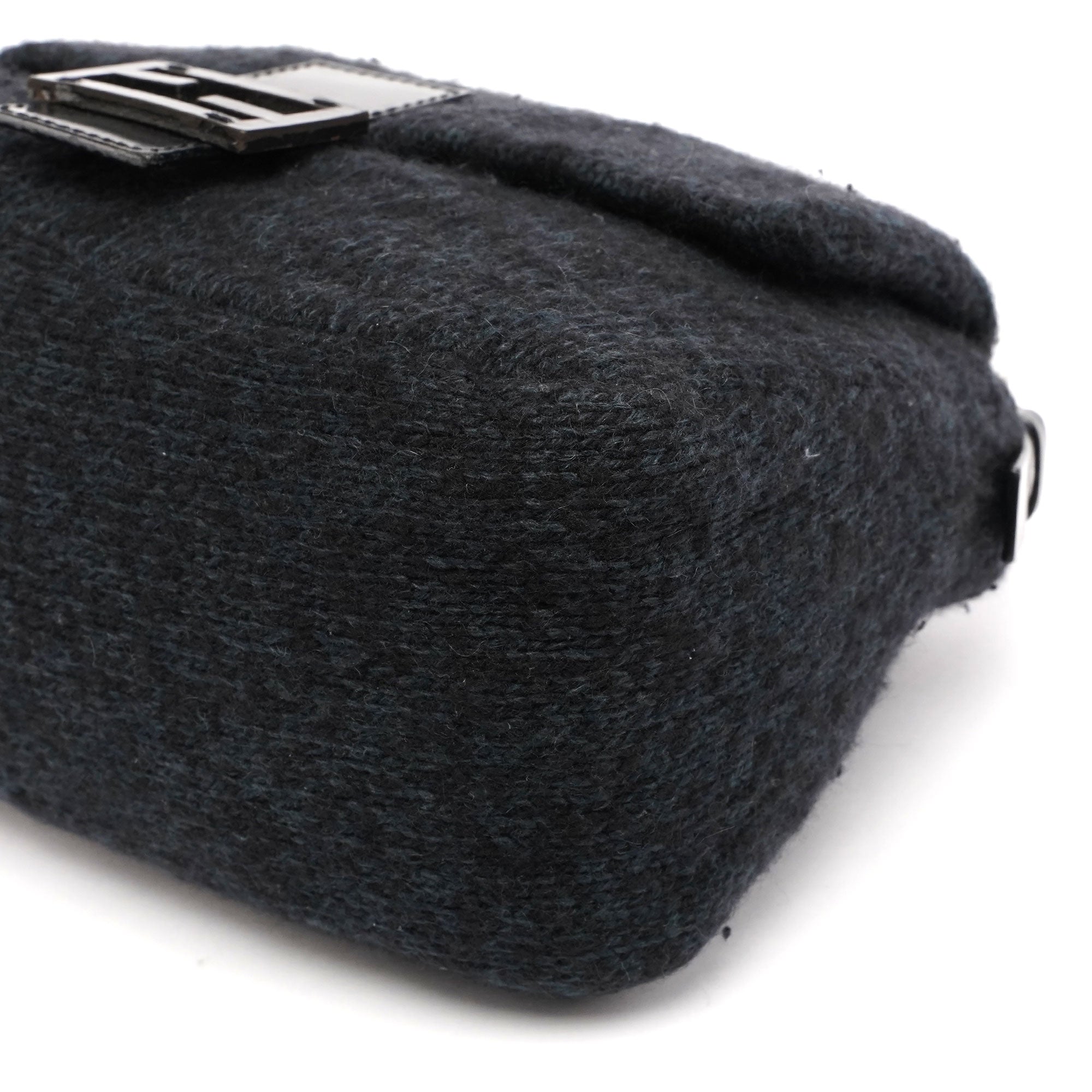Fendi Sac Mamma en laine vierge bleu marine