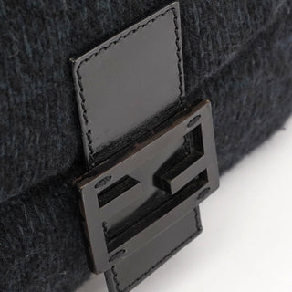 Fendi Navy Virgin Wool Mamma Bag