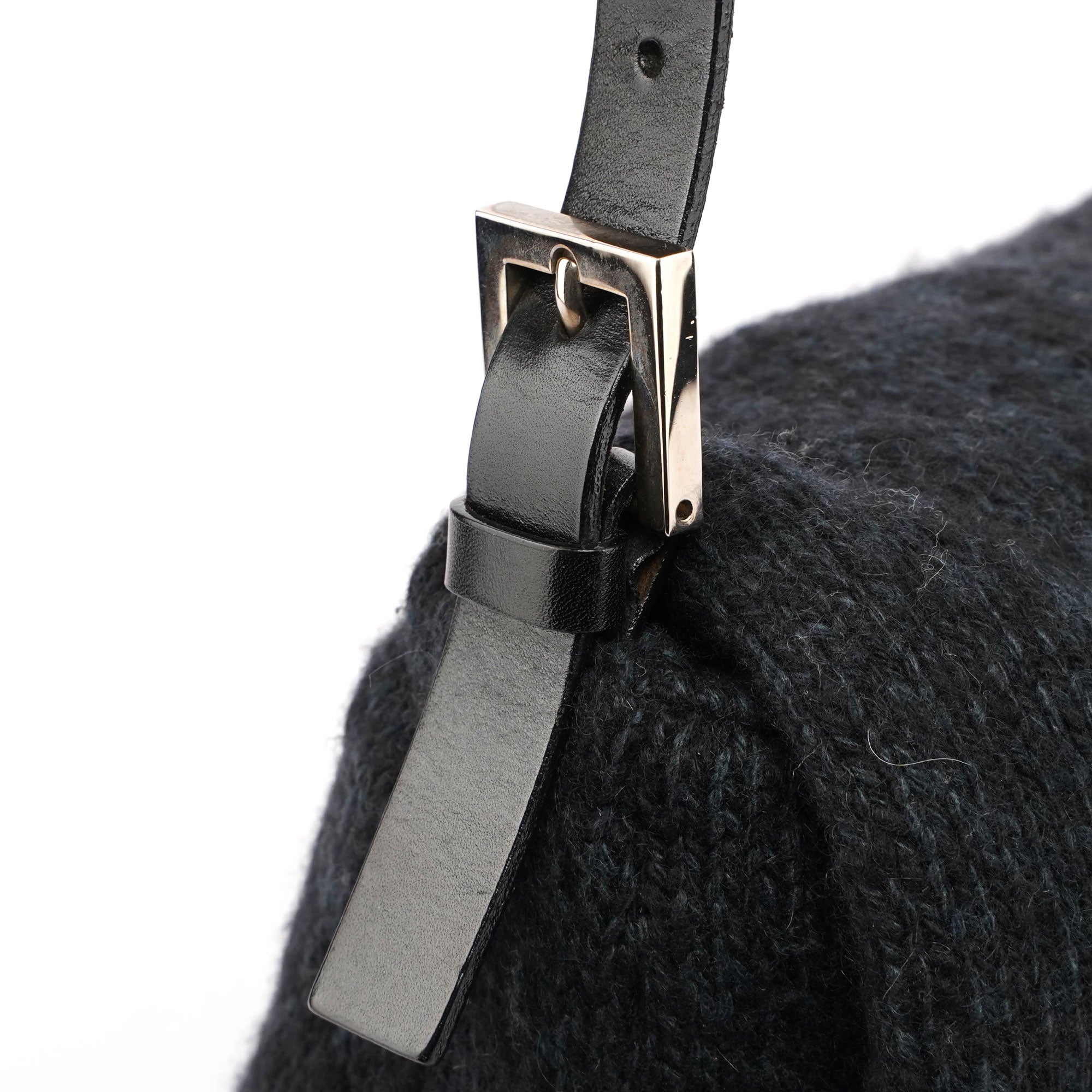 Fendi Sac Mamma en laine vierge bleu marine