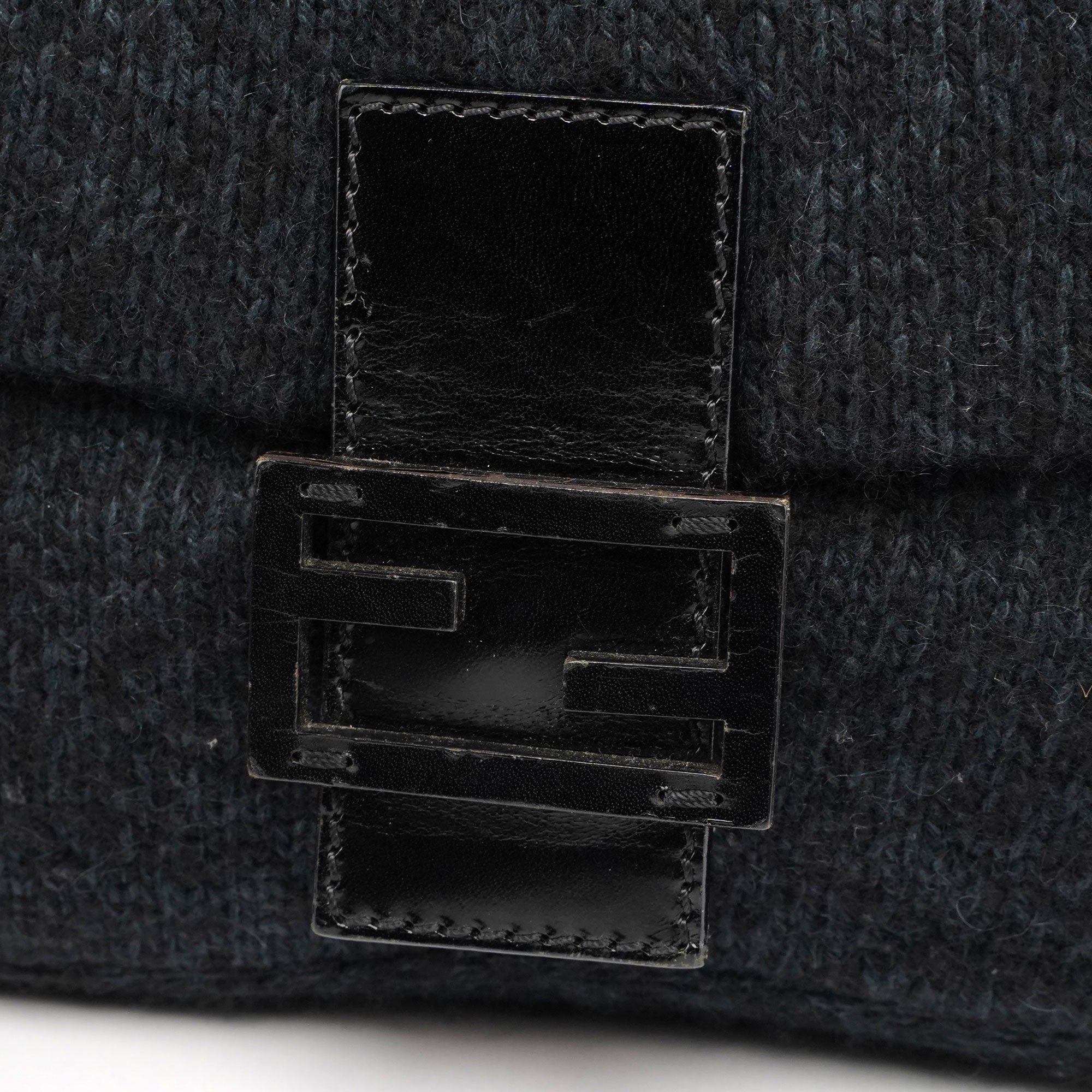 Fendi Sac Mamma en laine vierge bleu marine