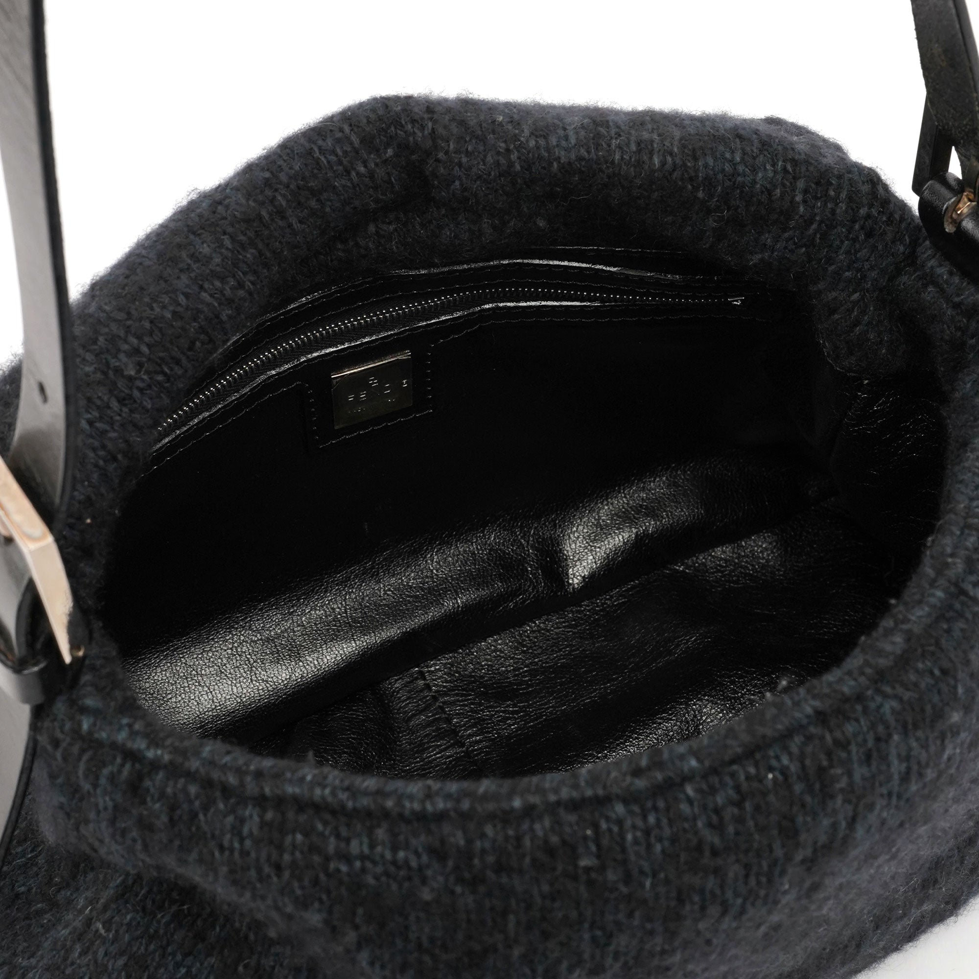 Fendi Sac Mamma en laine vierge bleu marine