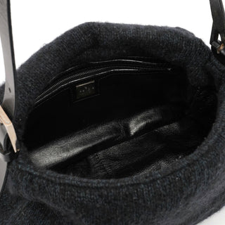 Fendi Navy Virgin Wool Mamma Bag