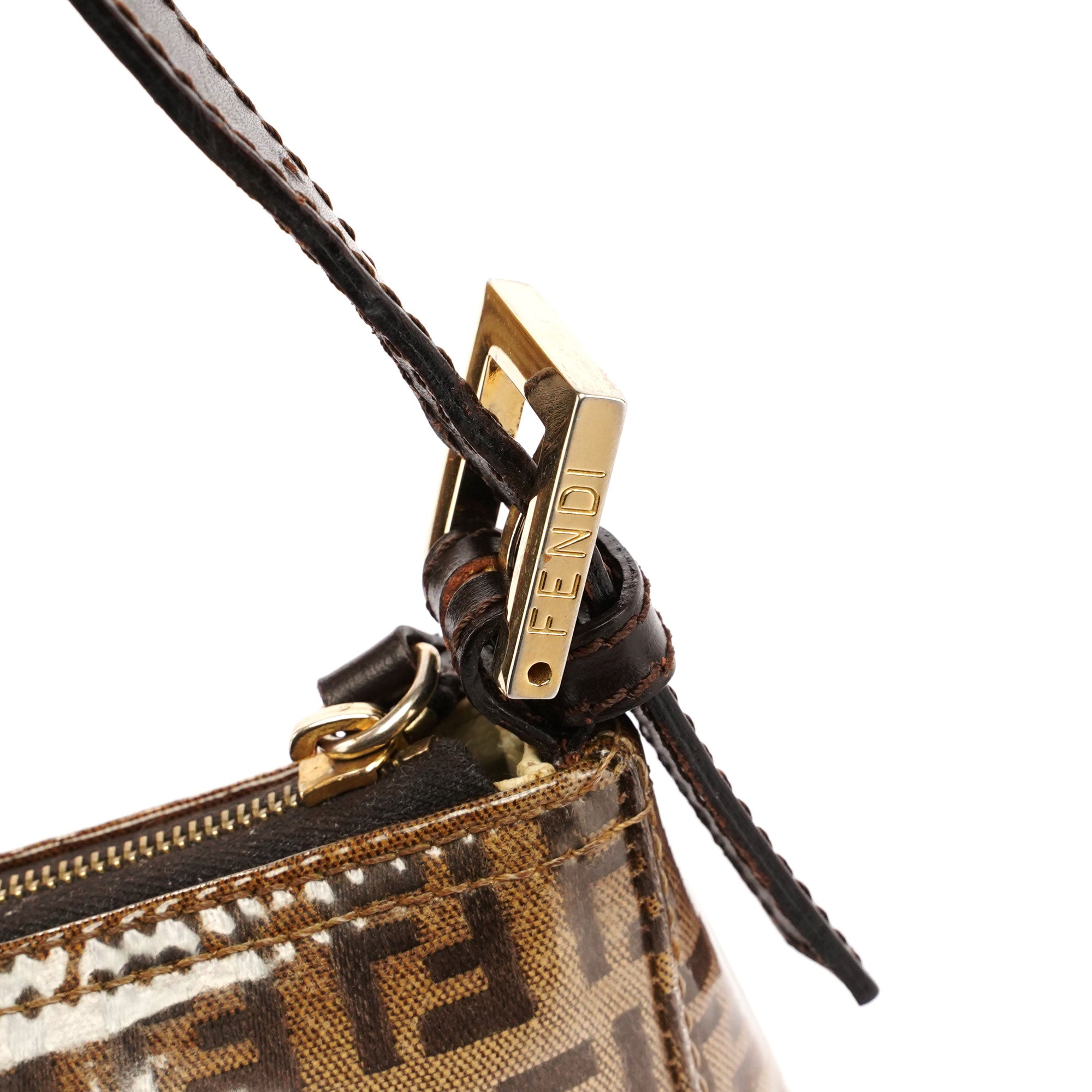 Fendi Sac à main Zucchino FF en toile plastifiée