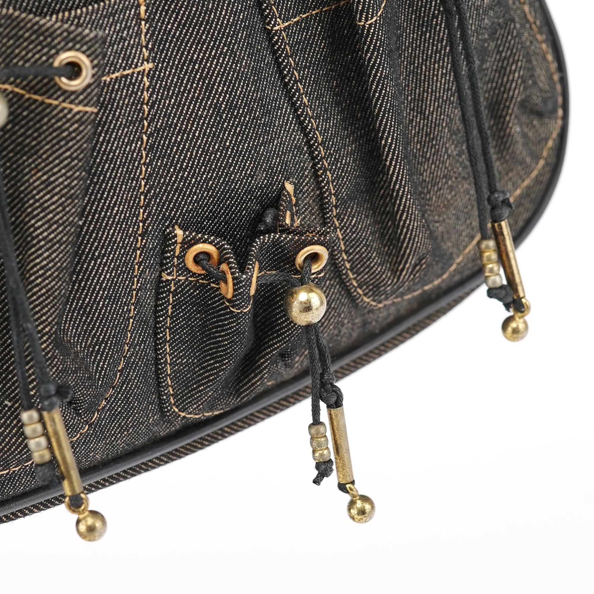 Givenchy Anthracite Denim Hobo Shoulder Bag