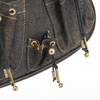 Givenchy Anthracite Denim Hobo Shoulder Bag