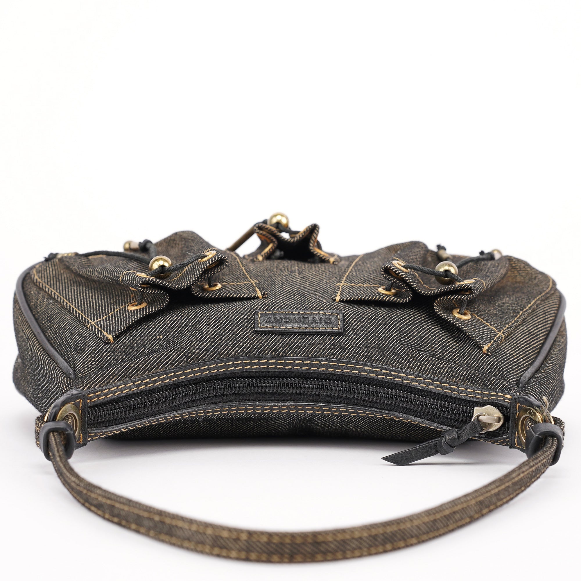 Givenchy Anthracite Denim Hobo Shoulder Bag