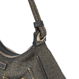 Givenchy Anthracite Denim Hobo Shoulder Bag