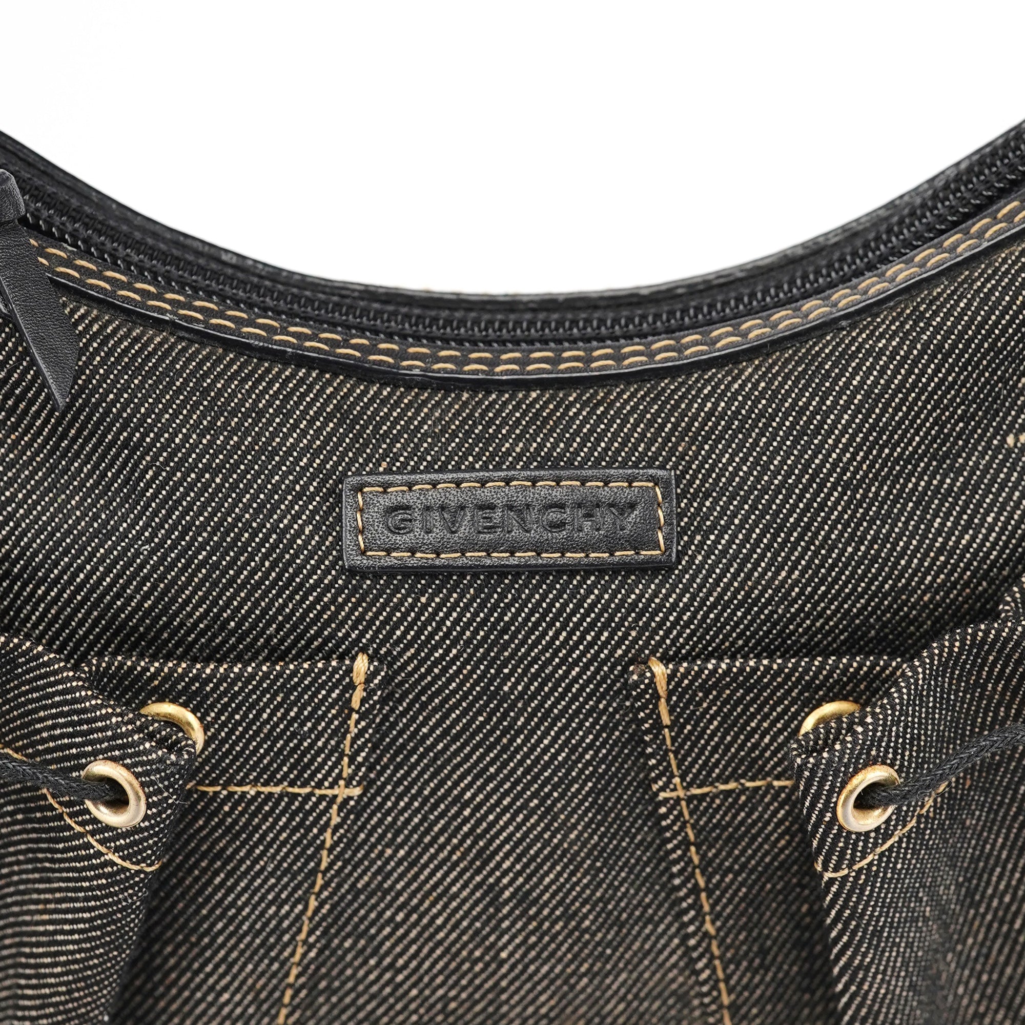 Givenchy Anthracite Denim Hobo Shoulder Bag