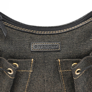 Givenchy Anthracite Denim Hobo Shoulder Bag