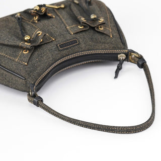 Givenchy Anthracite Denim Hobo Shoulder Bag