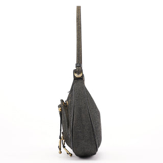Givenchy Anthracite Denim Hobo Shoulder Bag