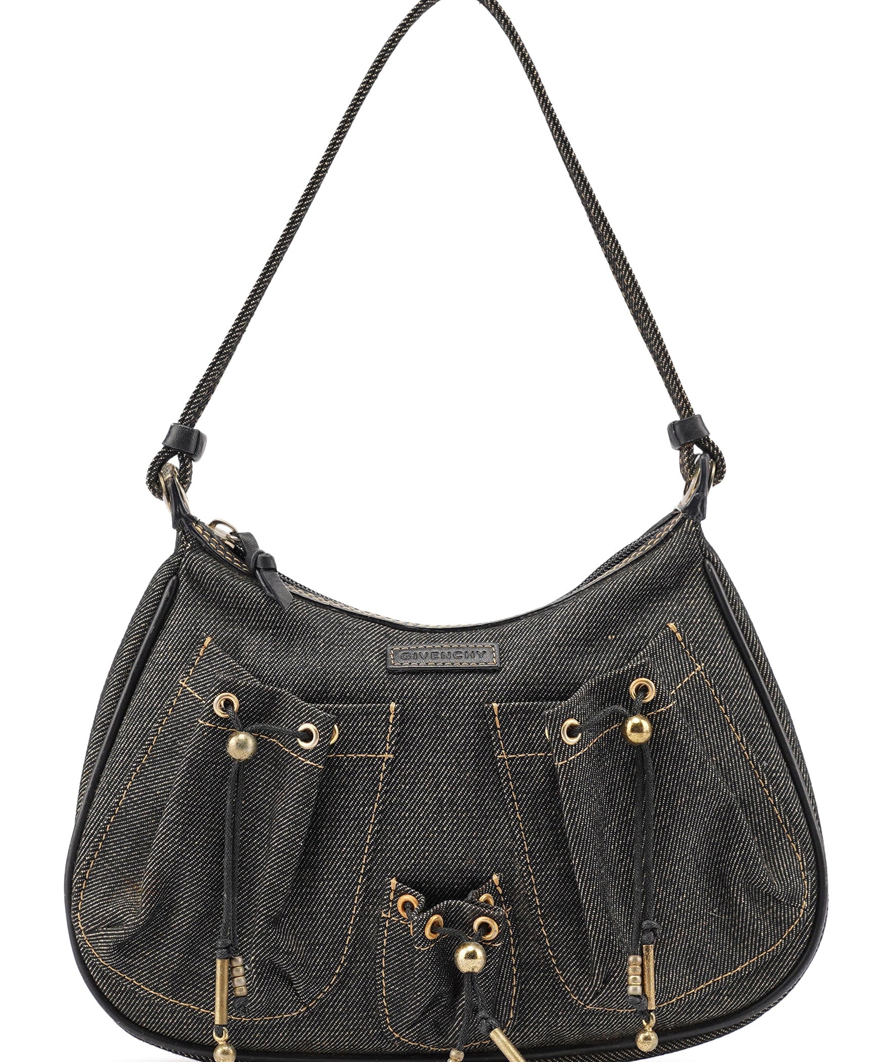 Givenchy Anthracite Denim Hobo Shoulder Bag
