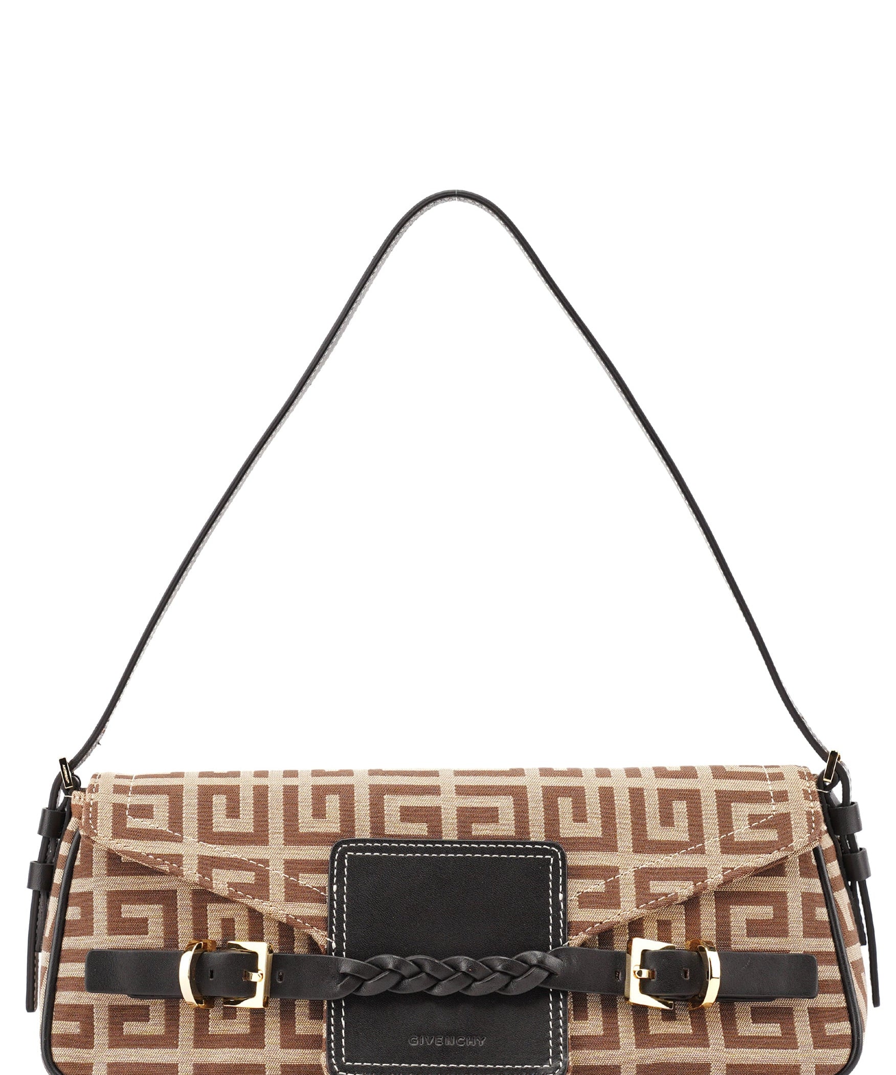 Givenchy Sac hobo en toile monogramme beige et marron